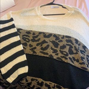 Pink lily x living my best style leopard sweater